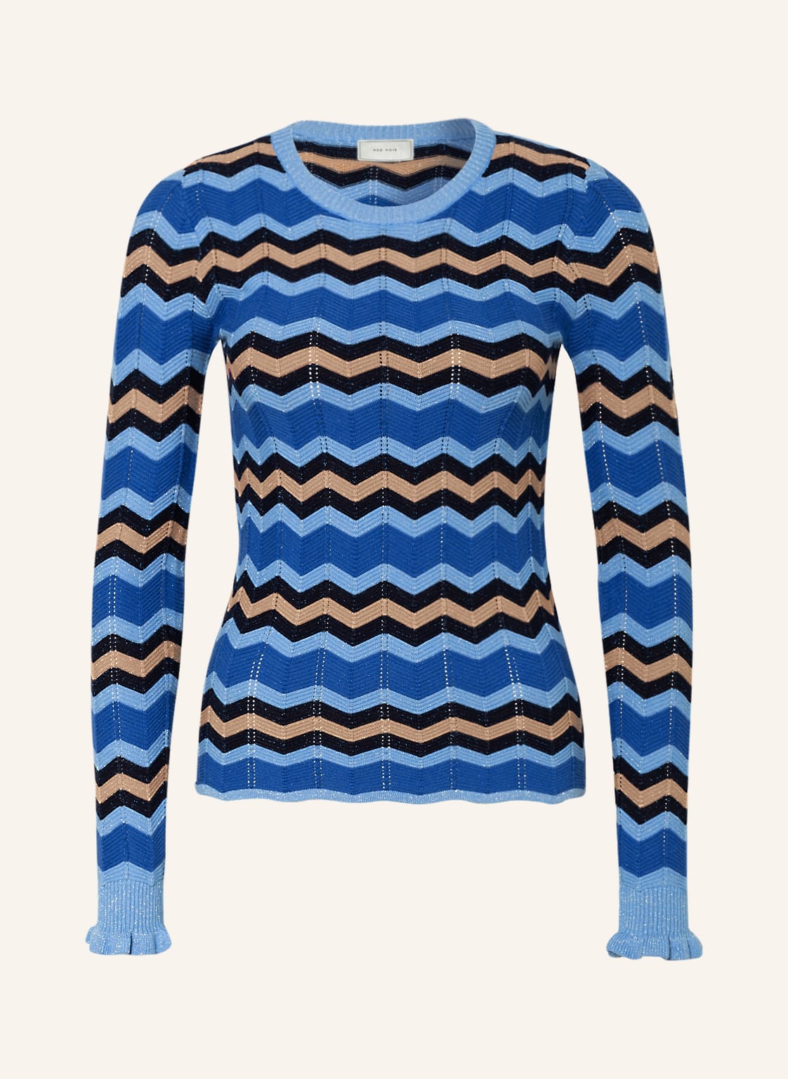 Image of Neo Noir Pullover Nelle Mit Glitzergarn blau