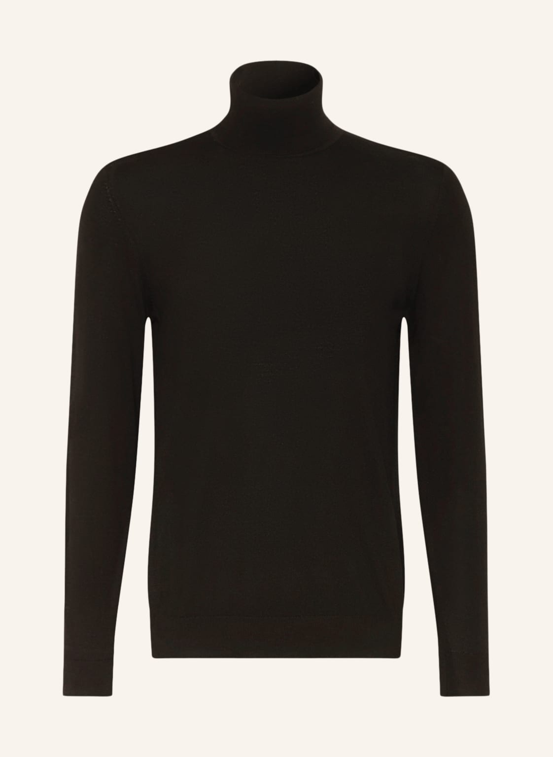 Image of Paul Rollkragenpullover Aus Merinowolle schwarz