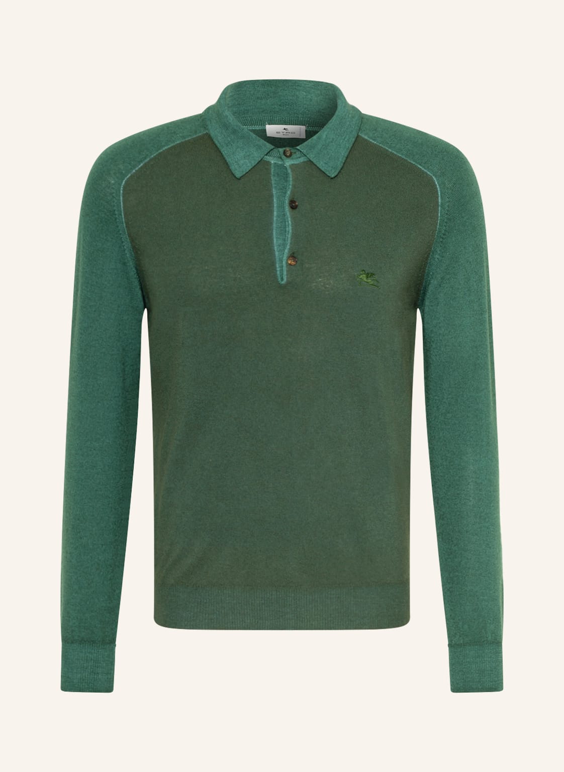 Image of Etro Strick-Poloshirt gruen