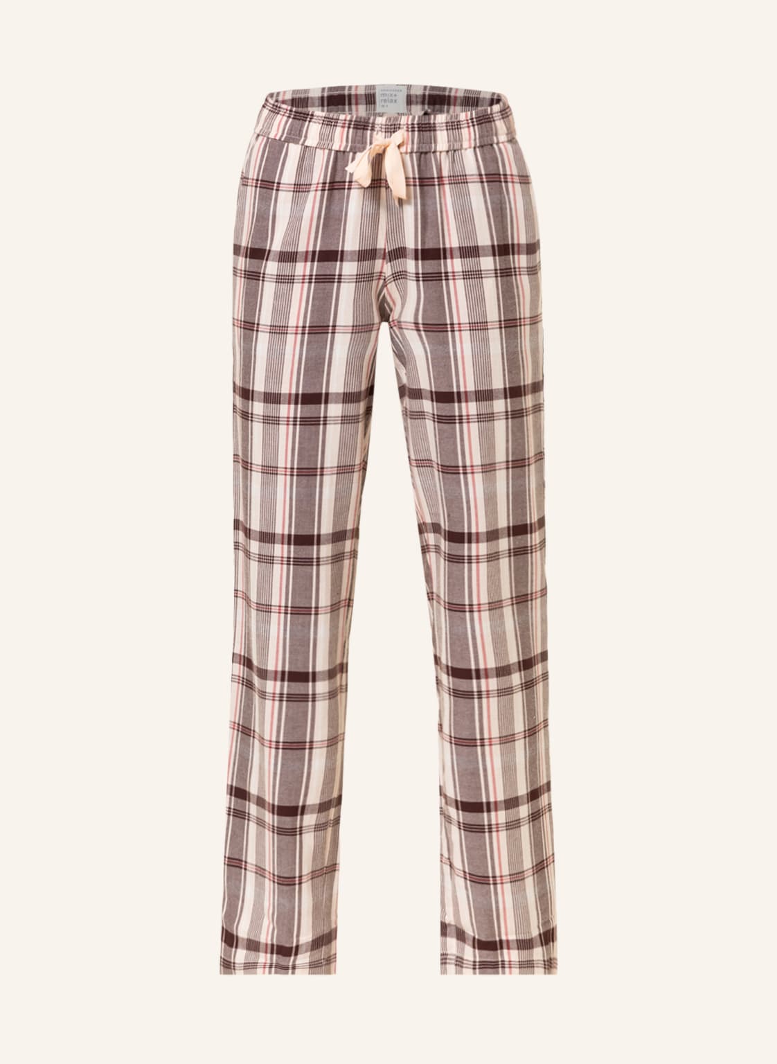 Image of Schiesser Schlafhose Mix+Relax Aus Flanell beige