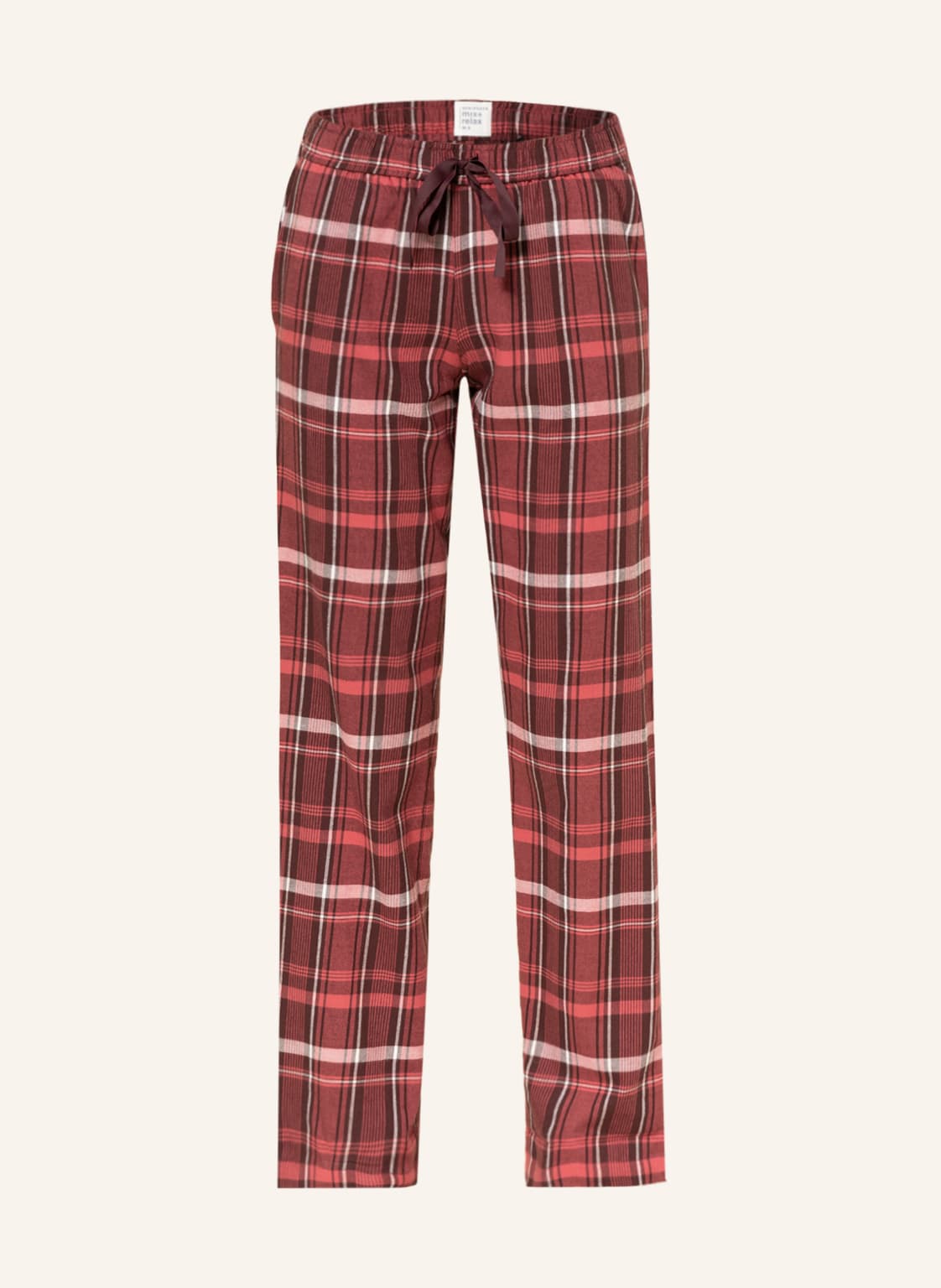 Image of Schiesser Schlafhose Mix+Relax Aus Flanell rot