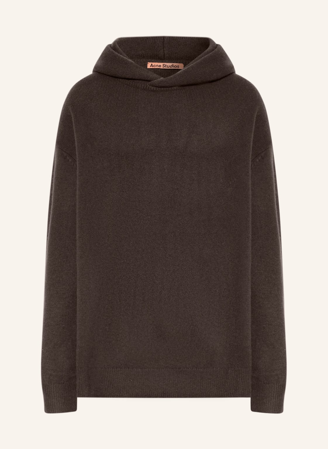 Image of Acne Studios Strick-Hoodie Mit Cashmere braun