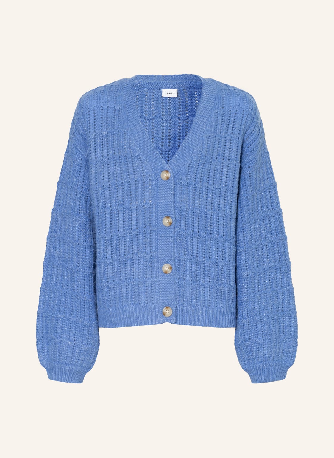 Image of Name It Strickjacke Mit Glitzergarn blau