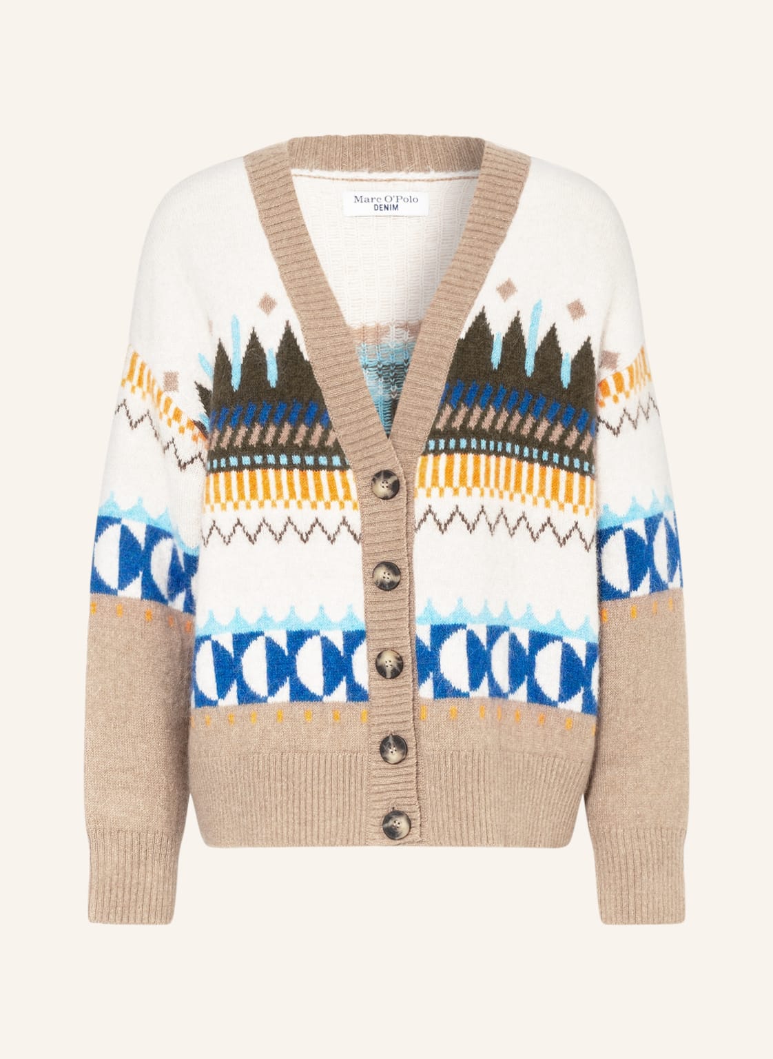 Image of Marc O'polo Denim Strickjacke Mit Alpaka beige