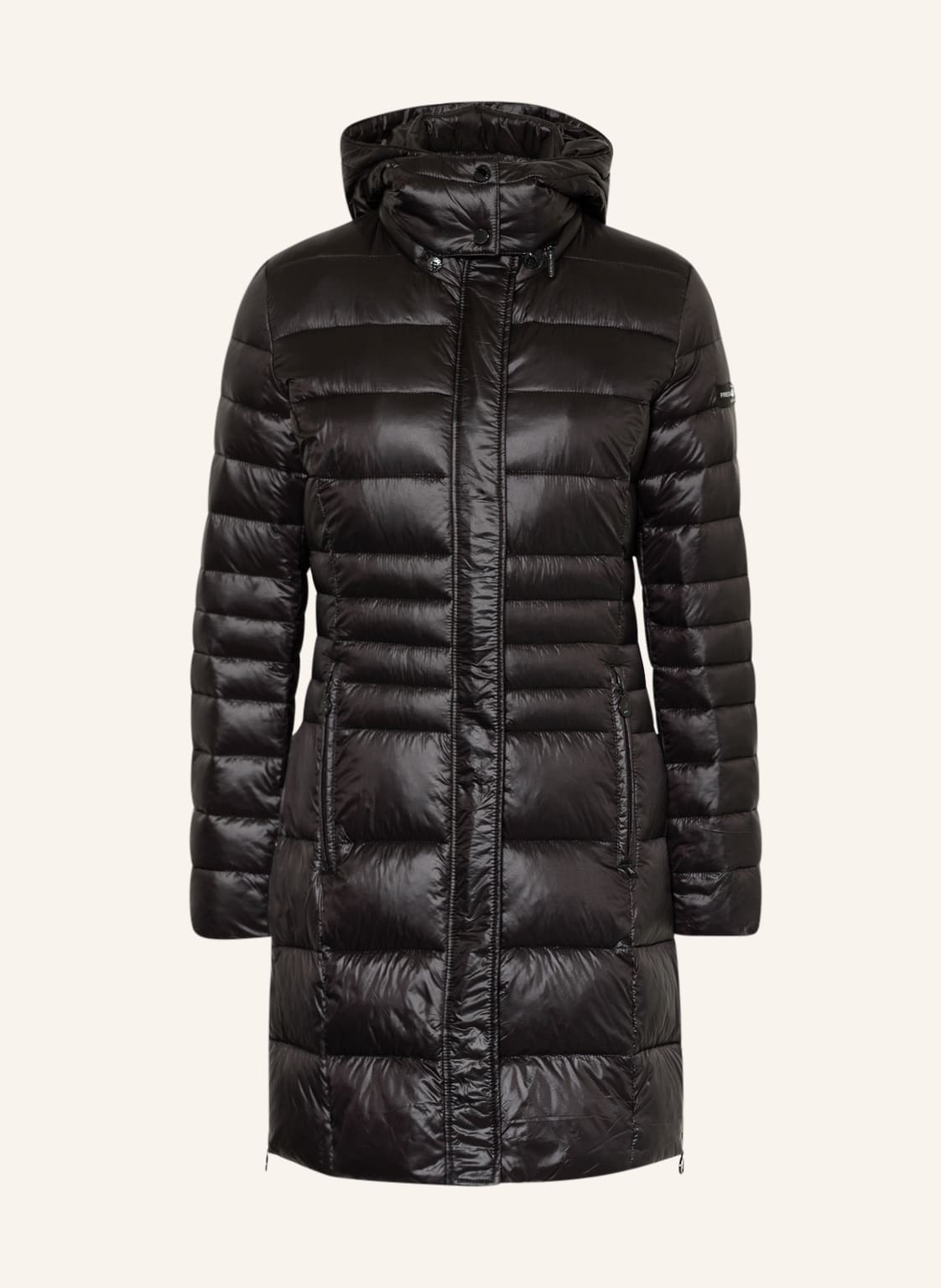 Image of Frieda & Freddies Steppmantel Dalia Mit Abnehmbarer Kapuze schwarz