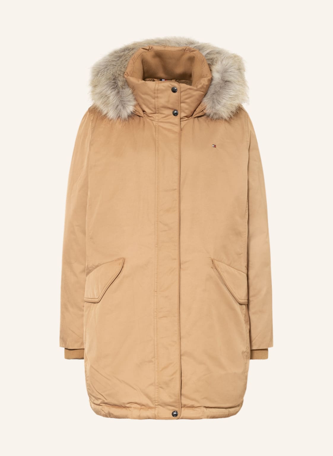 Image of Tommy Hilfiger Parka Mit Abnehmbarem Kunstfellkragen braun