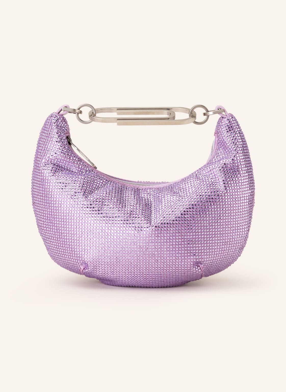 Image of Off-White Hobo-Bag Mit Schmucksteinen violett