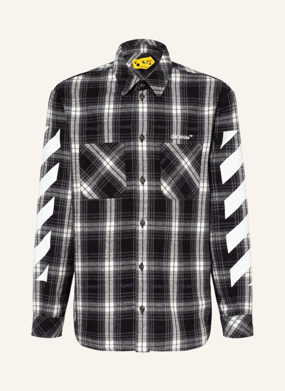 Image of Off-White Flanellhemd schwarz