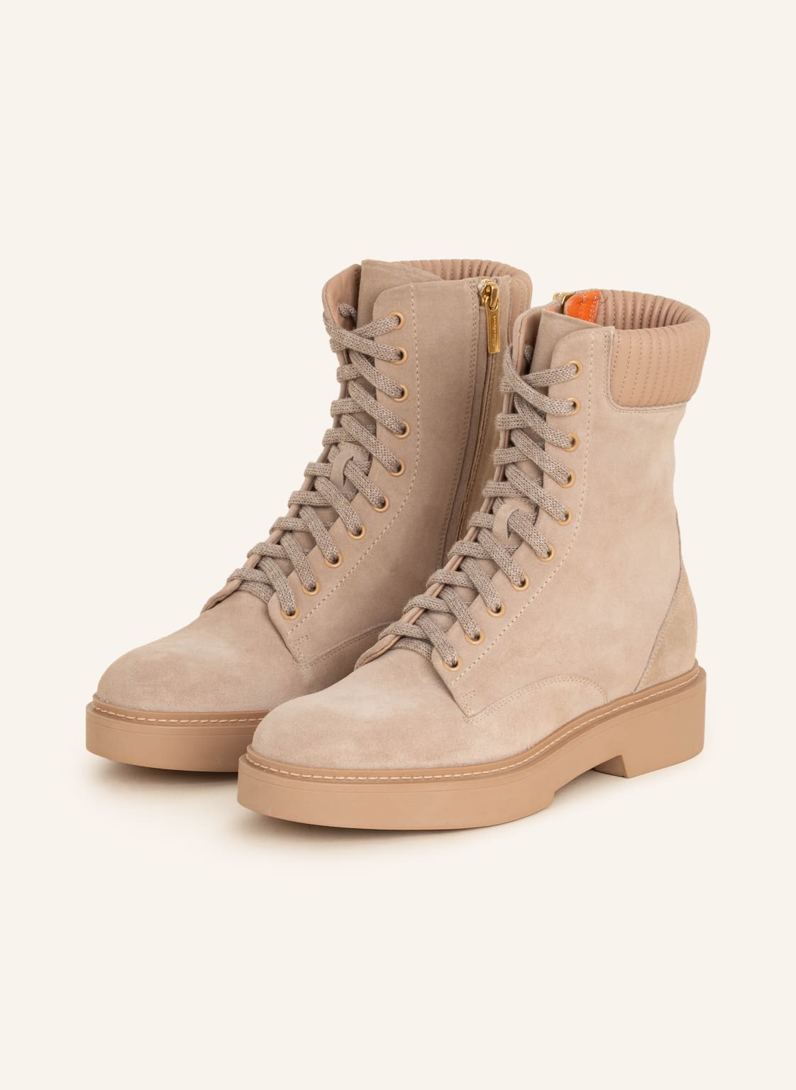 Image of Santoni Schnürboots beige