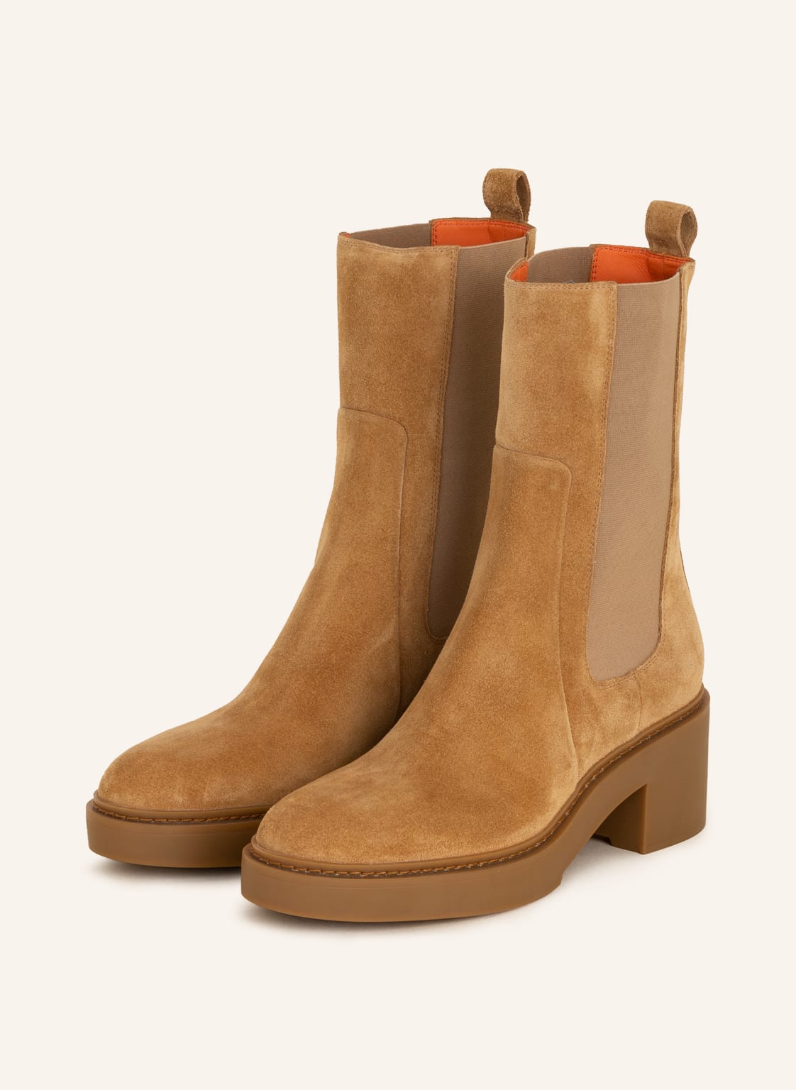 Image of Santoni Chelsea-Boots beige