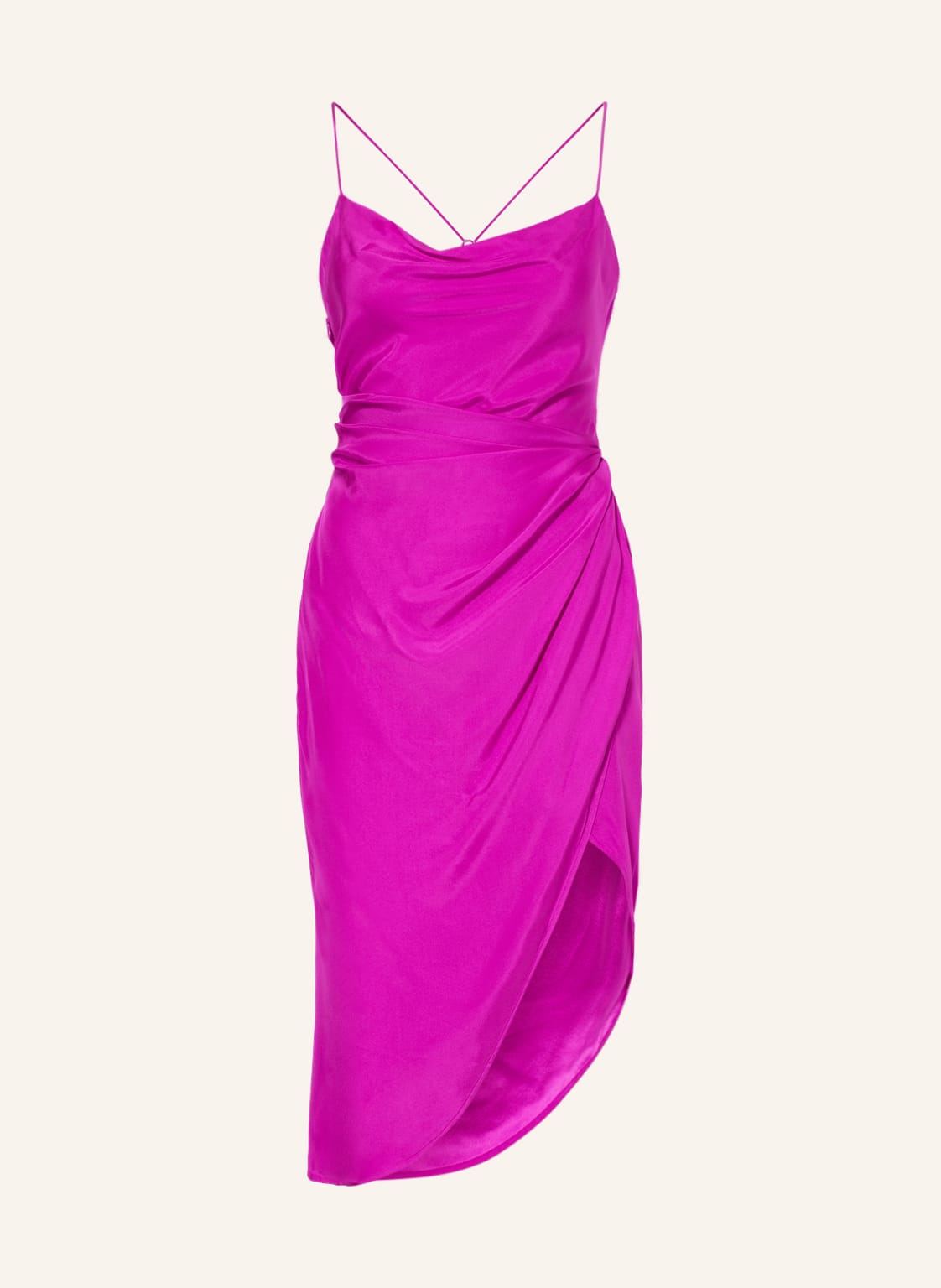 Image of gauge81 Cocktailkleid Shiroi Aus Seide pink