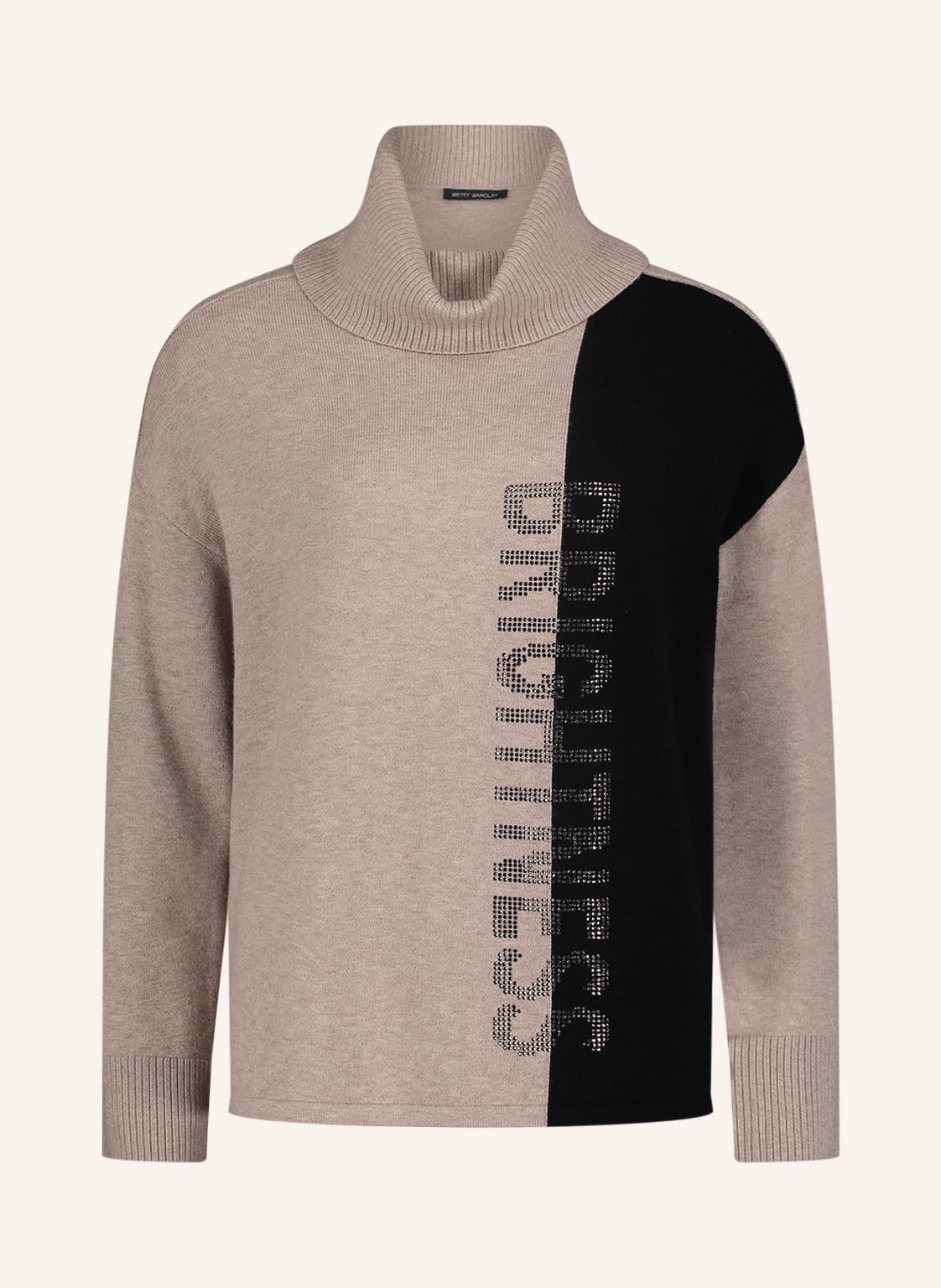 Image of Betty Barclay Rollkragenpullover Mit Schmucksteinen beige