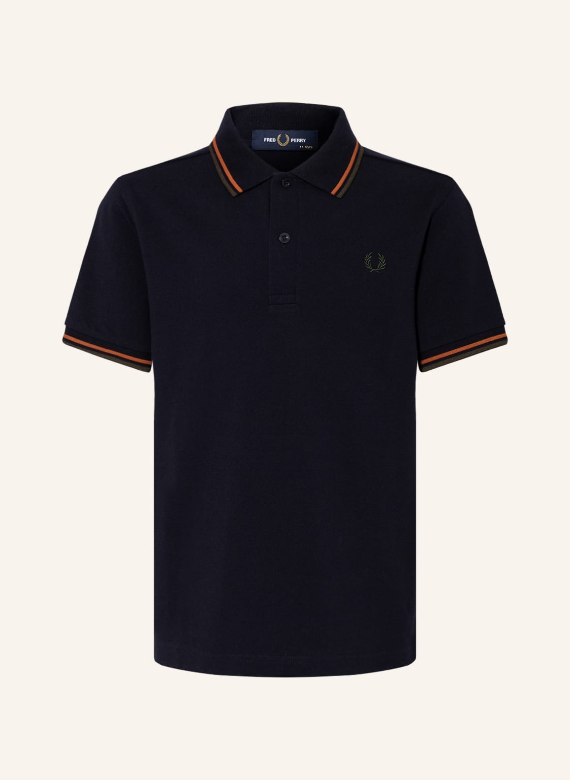 Image of Fred Perry Piqué-Poloshirt sy3660 gruen