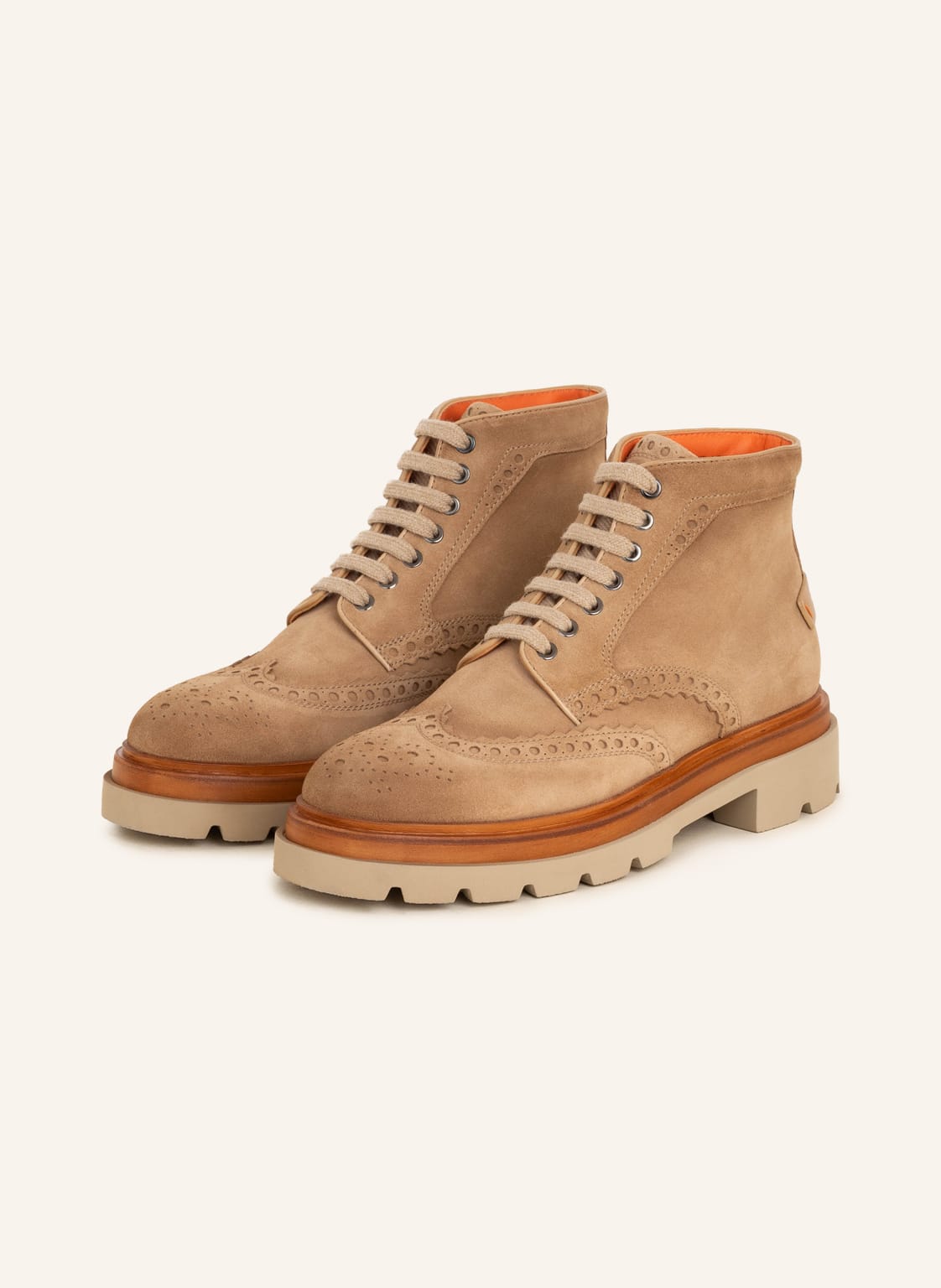 Image of Santoni Schnürboots milano2 beige
