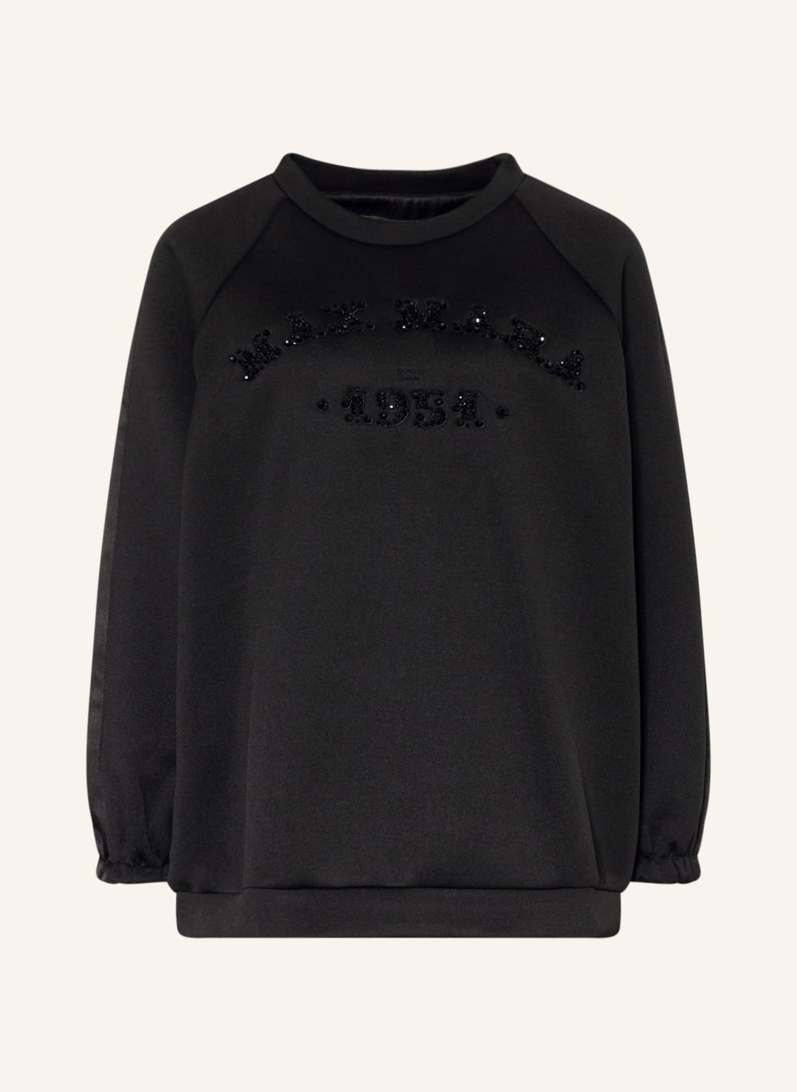 Image of Max Mara Sweatshirt Bratto Mit Schmucksteinen schwarz