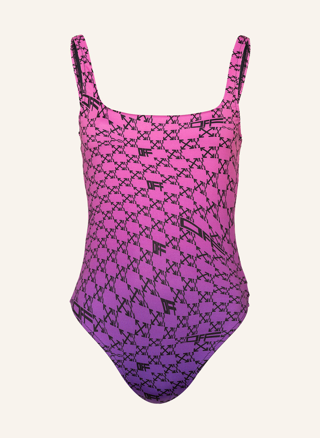 Image of Off-White Badeanzug Warped Monogram pink