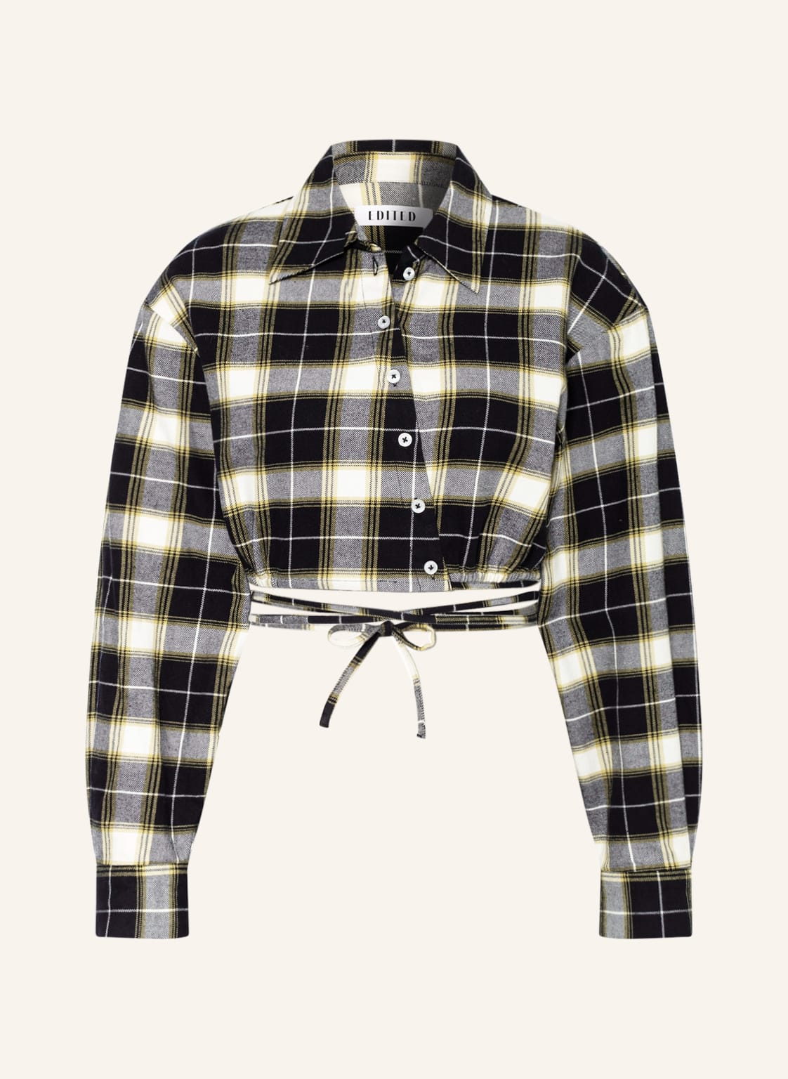 Image of Edited Cropped-Hemdbluse Laetizia schwarz