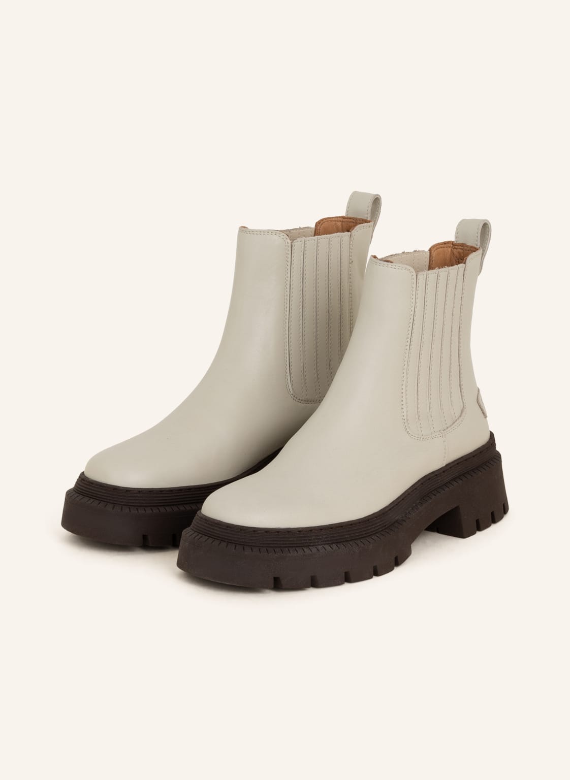Image of Shabbies Amsterdam Chelsea-Boots weiss