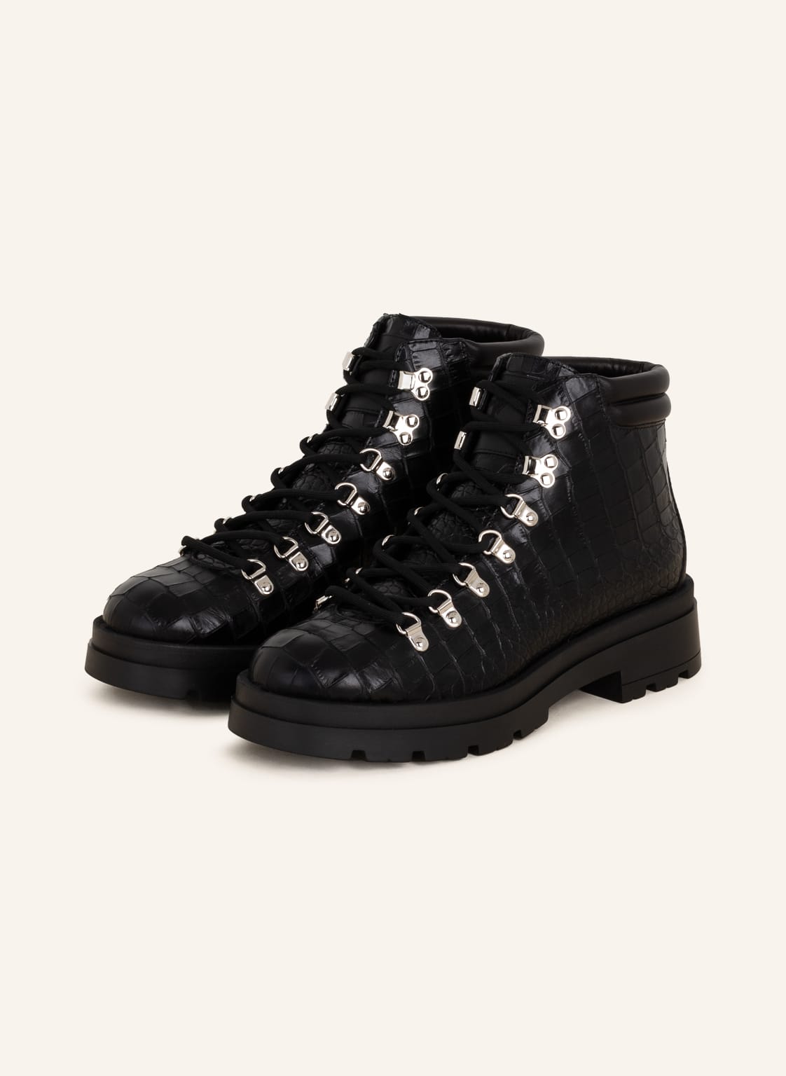 Image of Giuseppe Zanotti Design Schnürboots Rombo schwarz