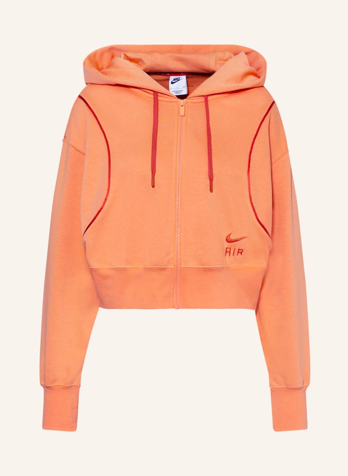 Image of Nike Oversized-Sweatjacke Nike Air orange