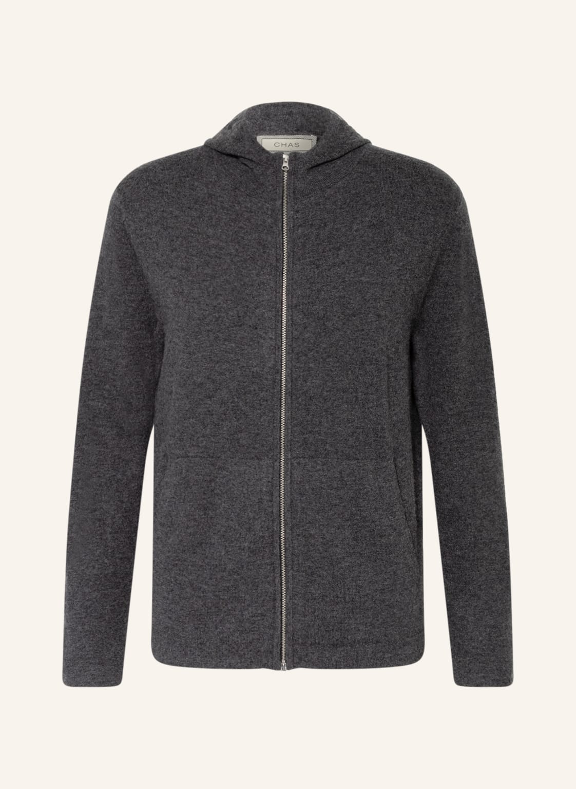 Image of Chas Strickjacke Mit Cashmere grau