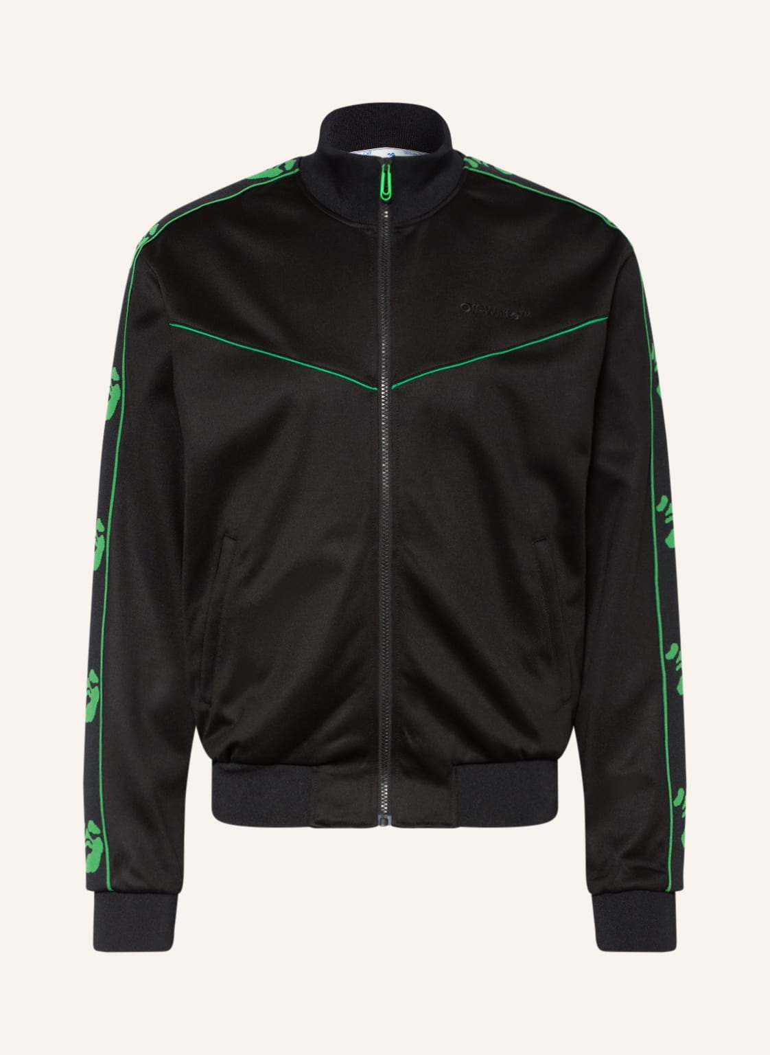 Image of Off-White Sweatjacke Mit Galonstreifen schwarz