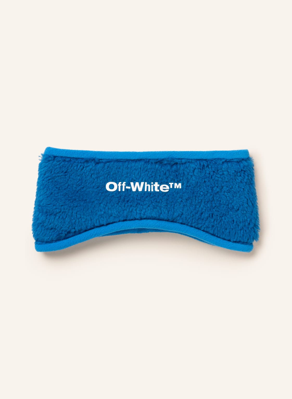 Image of Off-White Stirnband Aus Kunstfell blau