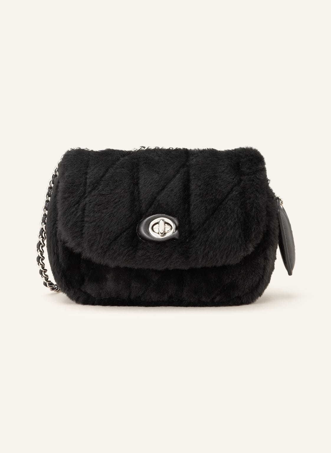 Image of Coach Umhängetasche Tabby Mini Aus Lammfell schwarz