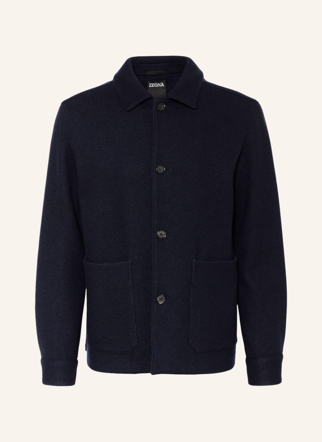Image of Zegna Overshirt Mit Cashmere schwarz