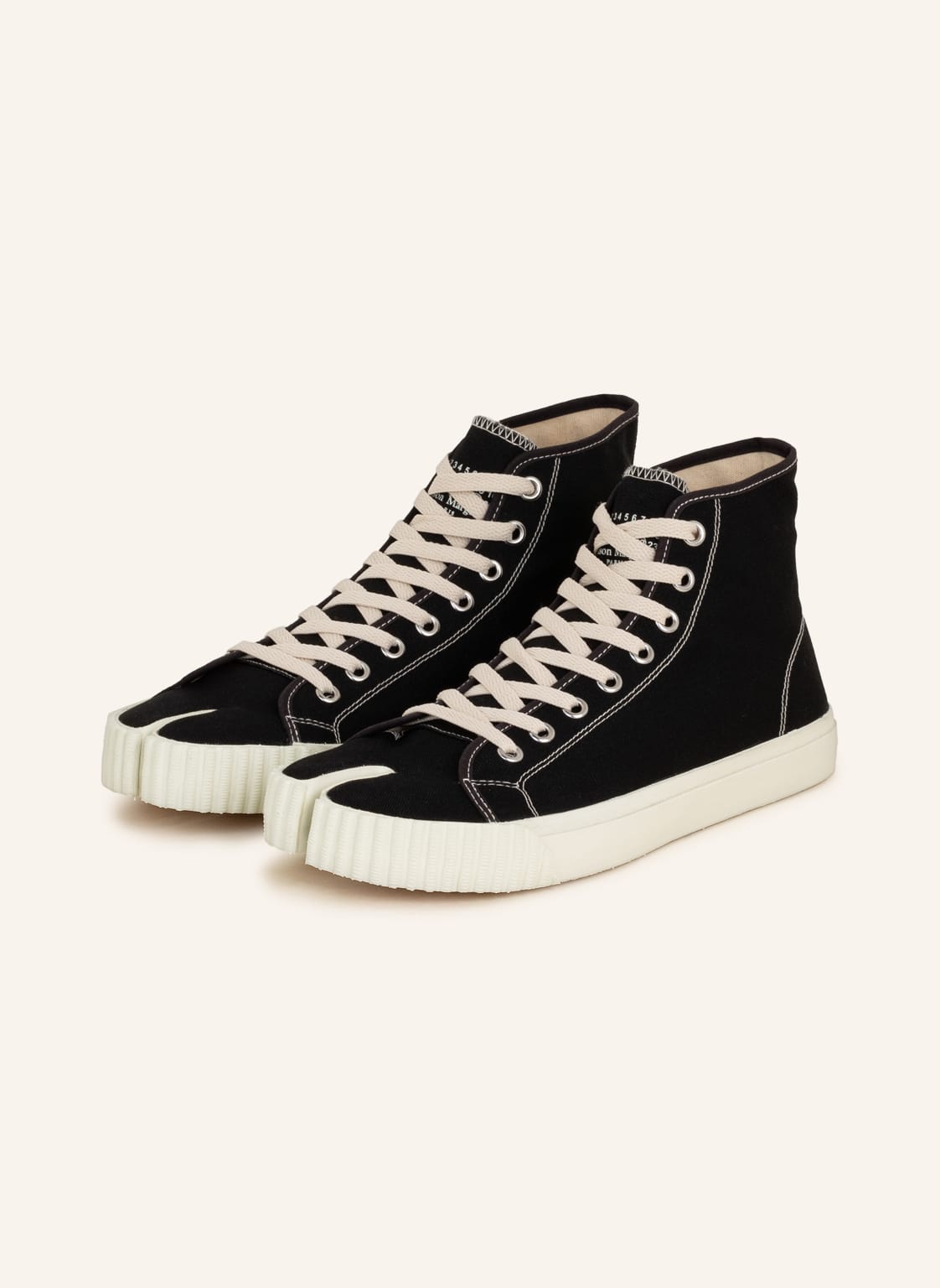Image of Maison Margiela Hightop-Sneaker Tabi schwarz