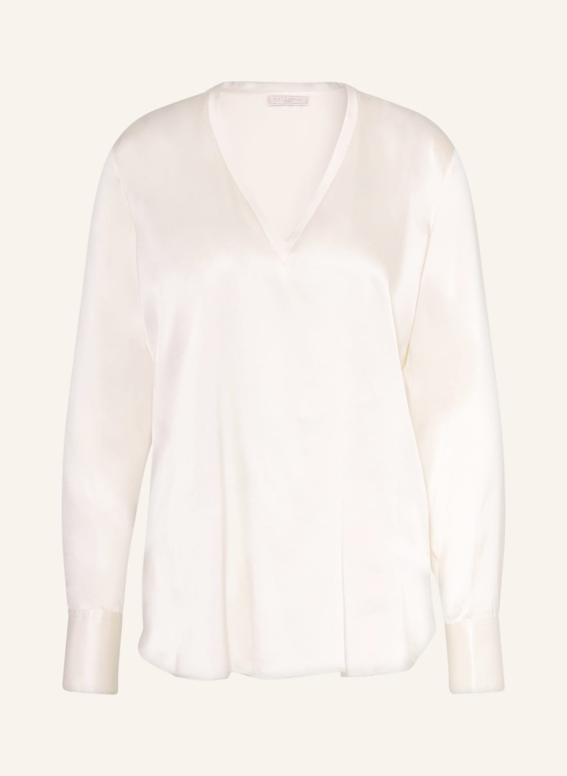 Image of Antonelli Firenze Blusenshirt Anisette Aus Seide weiss