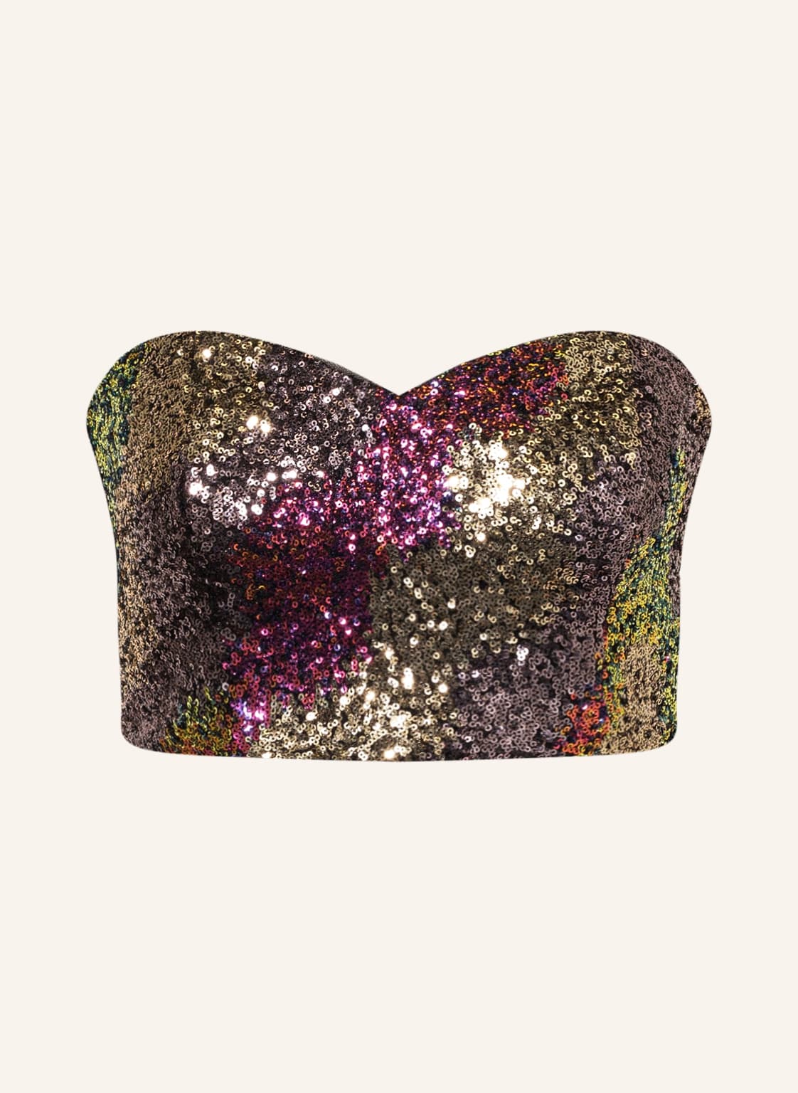 Image of Gestuz Cropped-Top Ablinagz Mit Pailletten gold
