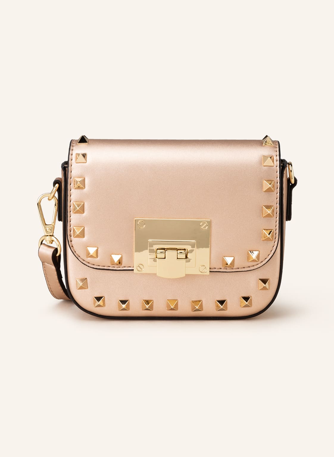 Image of Seidenfelt Umhängetasche Ydby Mit Nieten rosa