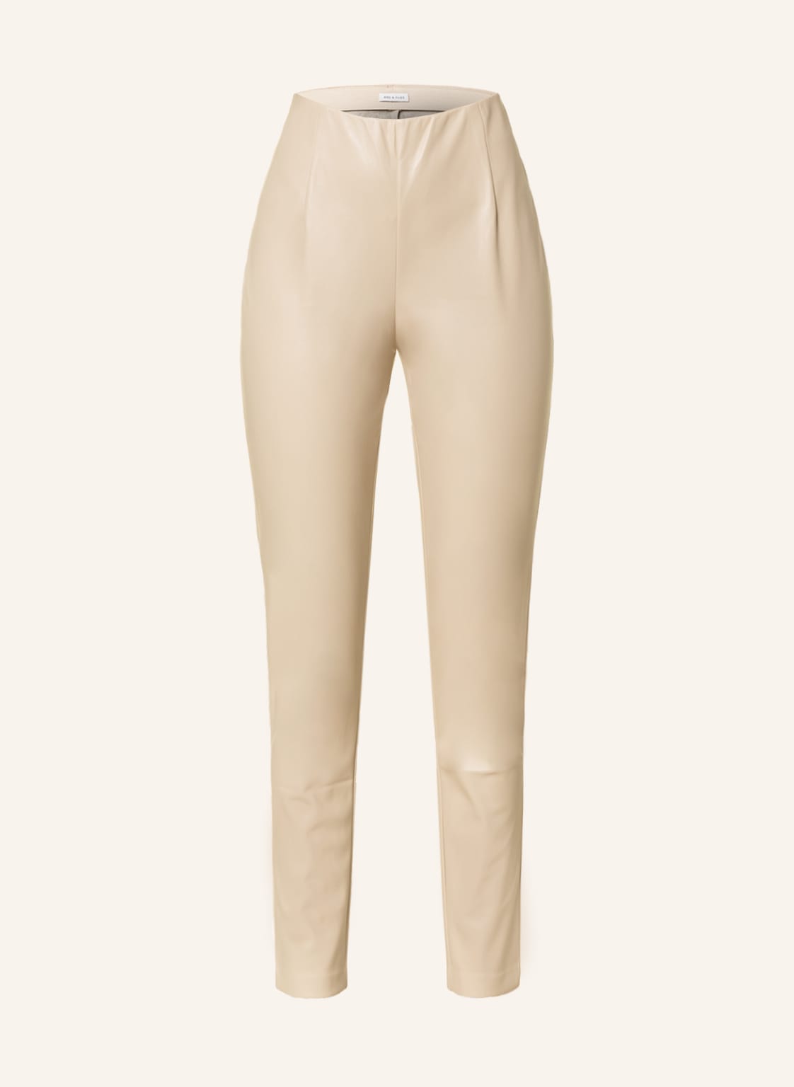 Image of Mrs & Hugs Leggings In Lederoptik beige