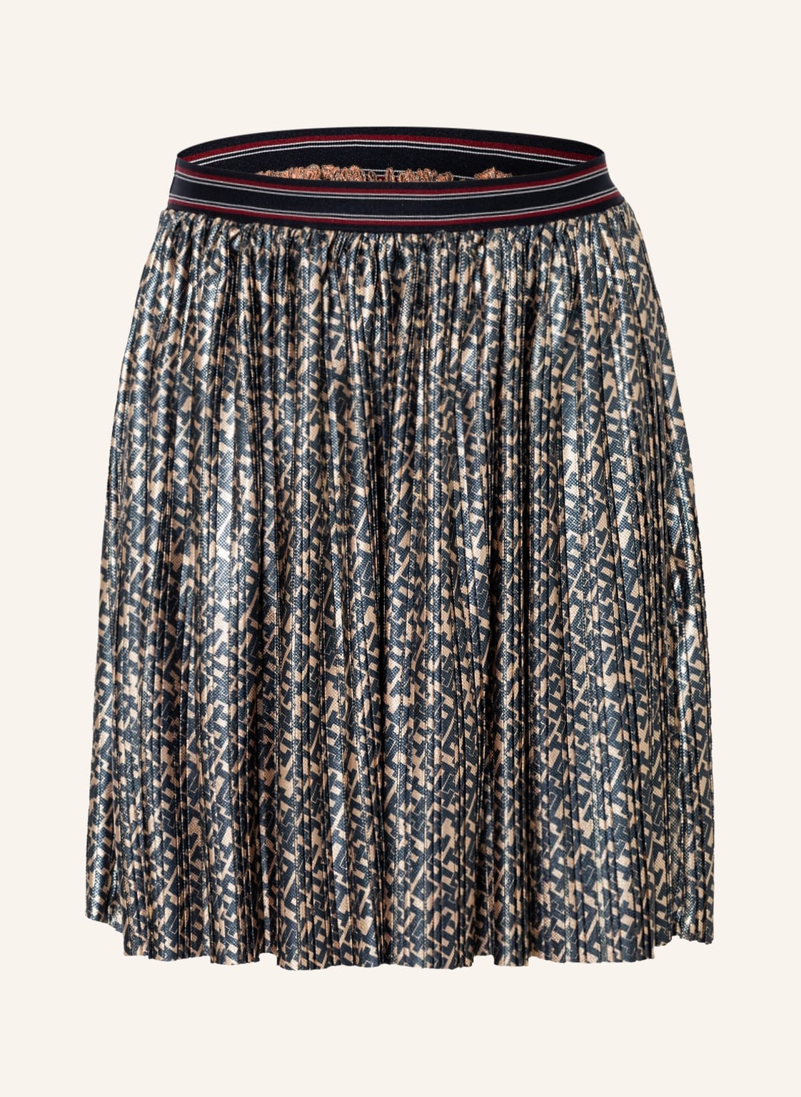 Image of Tommy Hilfiger Plisseerock Mit Glanzgarn schwarz