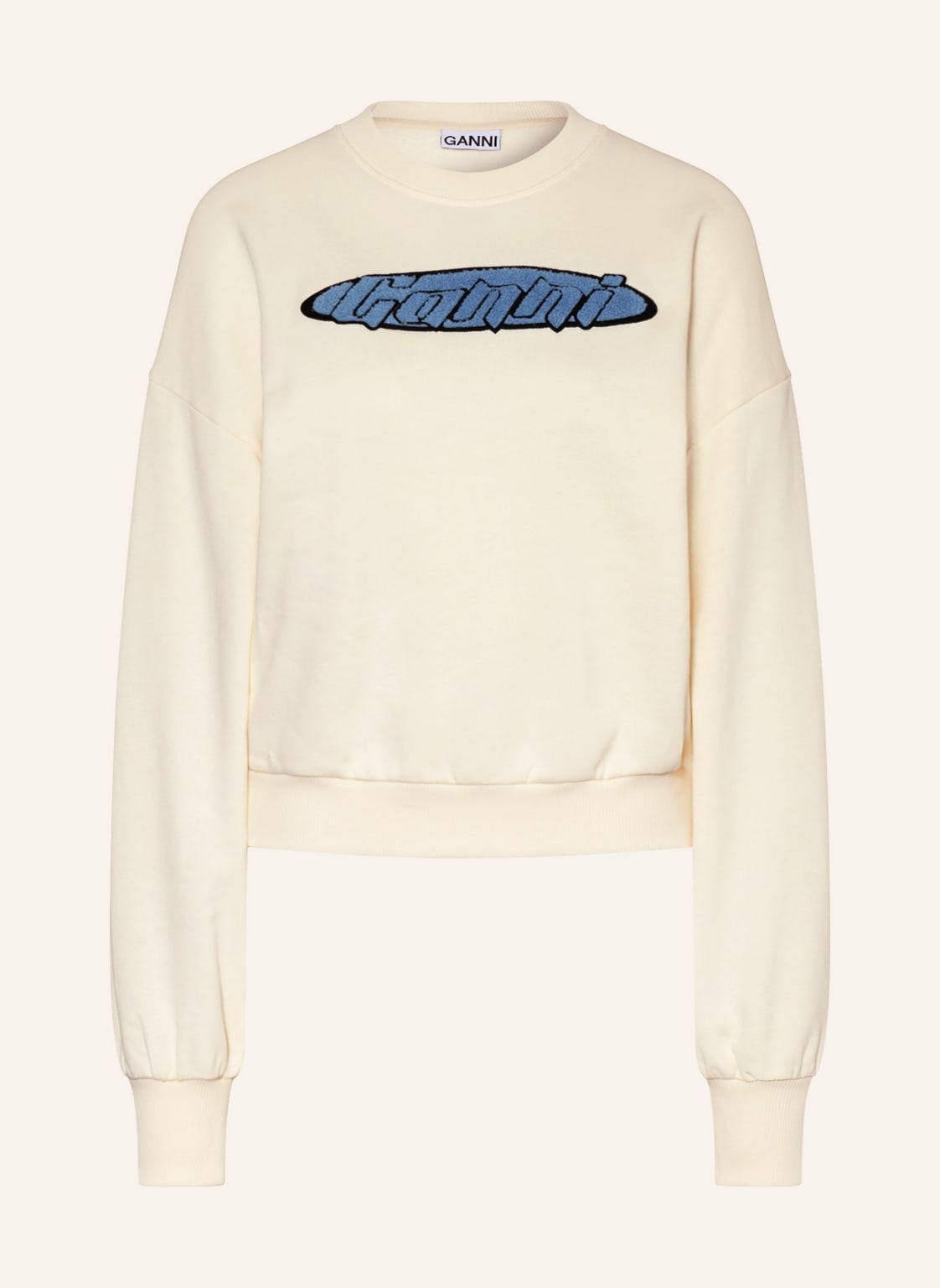 Image of Ganni Sweatshirt weiss