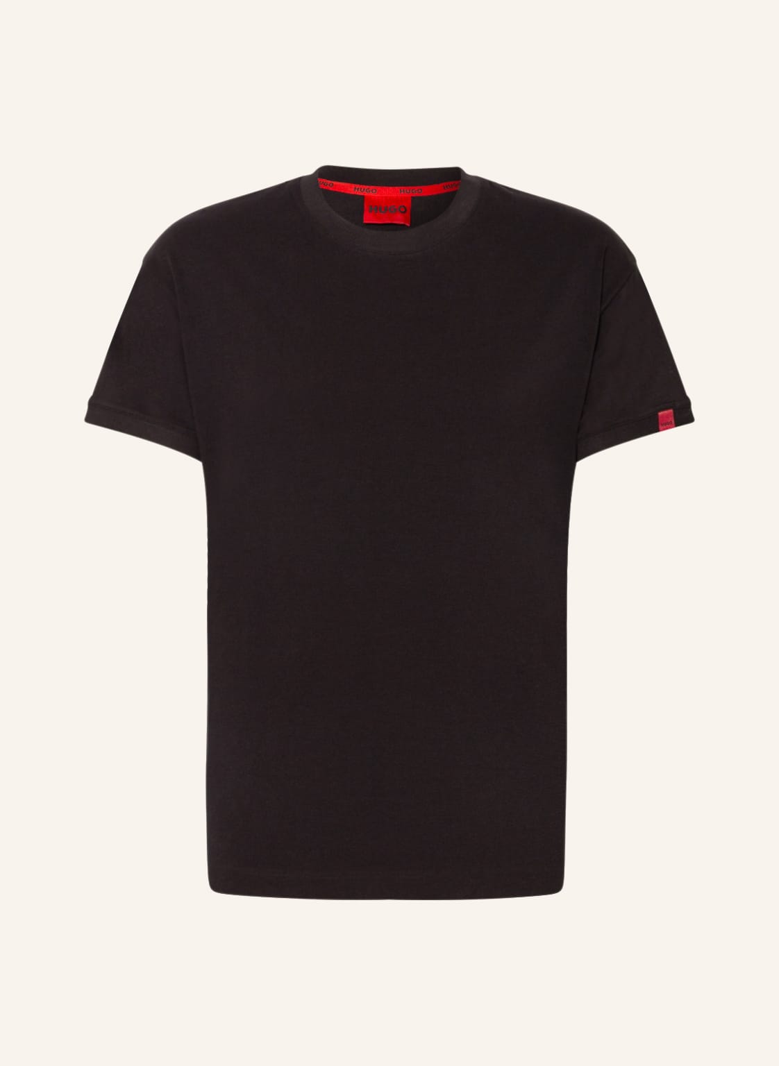 Image of Hugo Lounge-Shirt Labelled schwarz