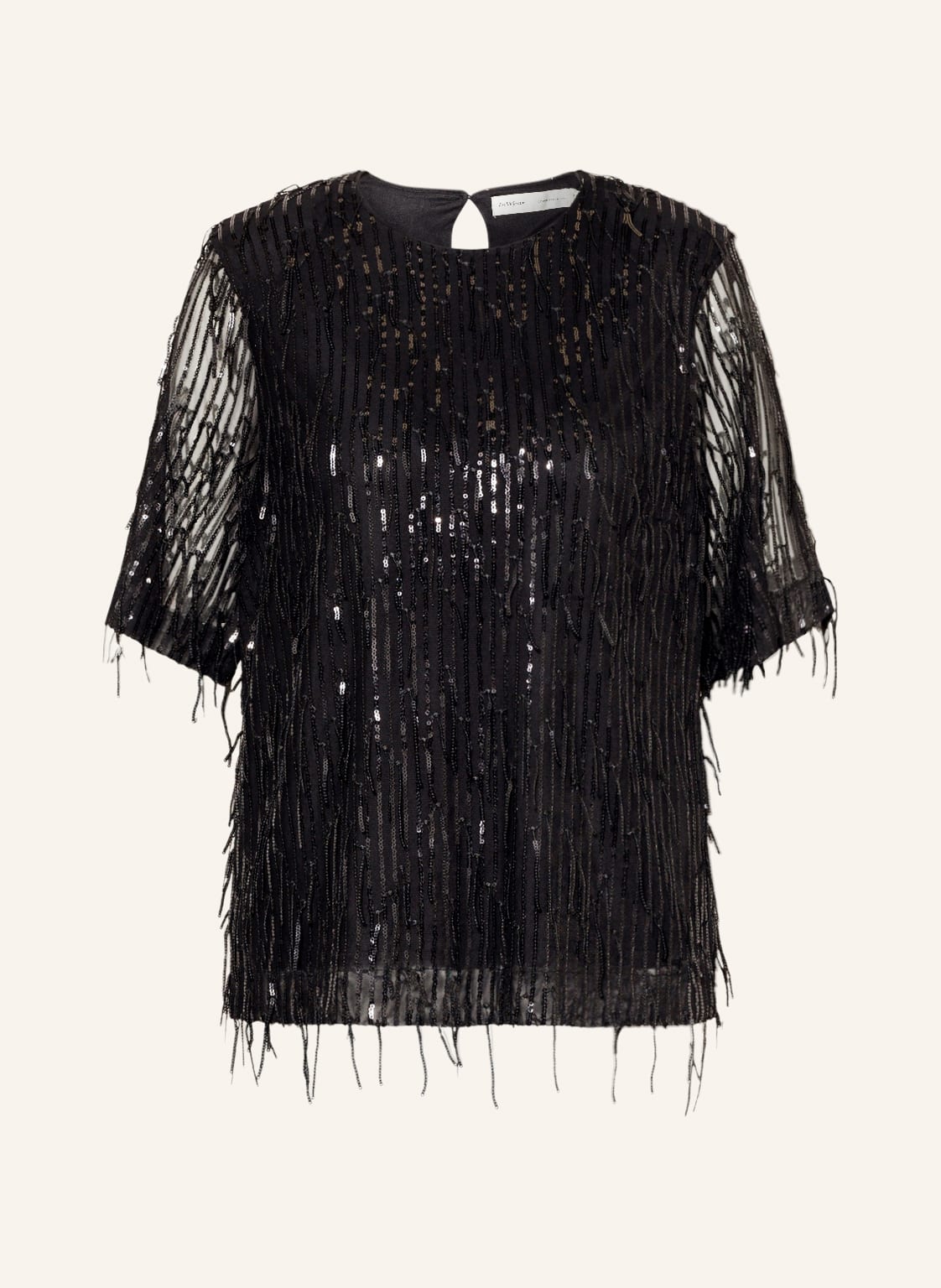 Image of Inwear Blusenshirt Fiduciw Aus Mesh Mit Pailletten schwarz