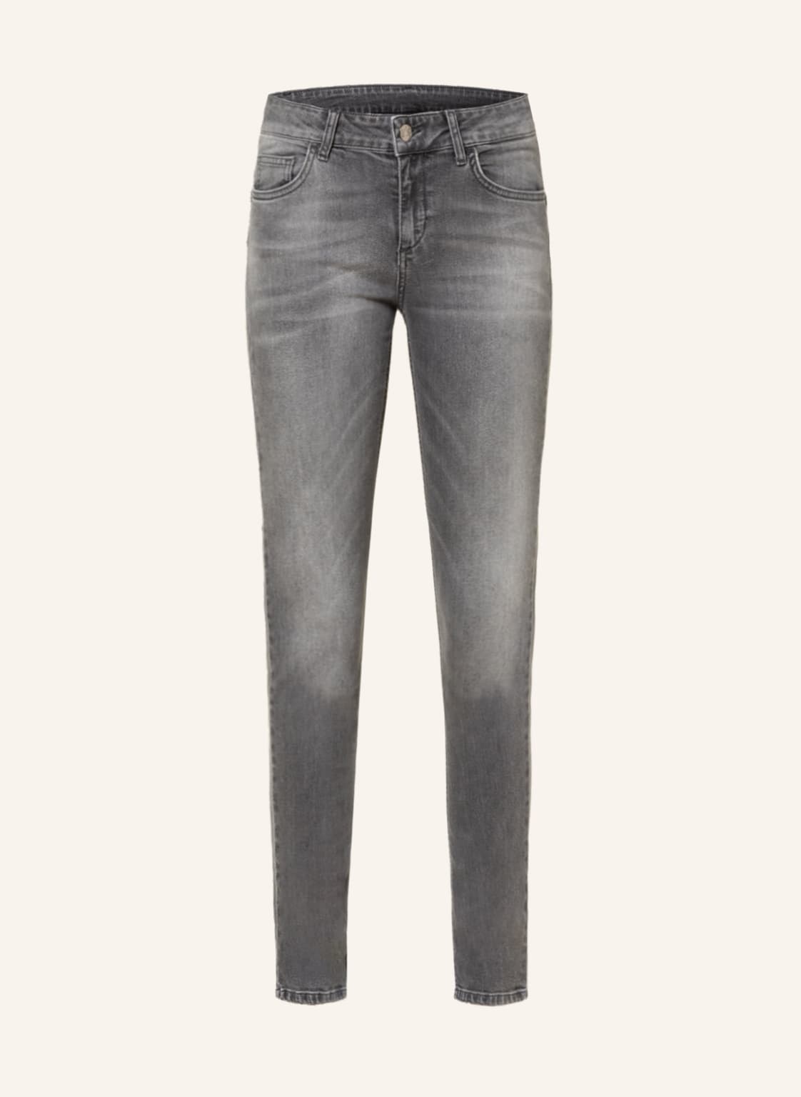 Image of Liu Jo Skinny Jeans Fabulous Mit Schmucksteinen grau