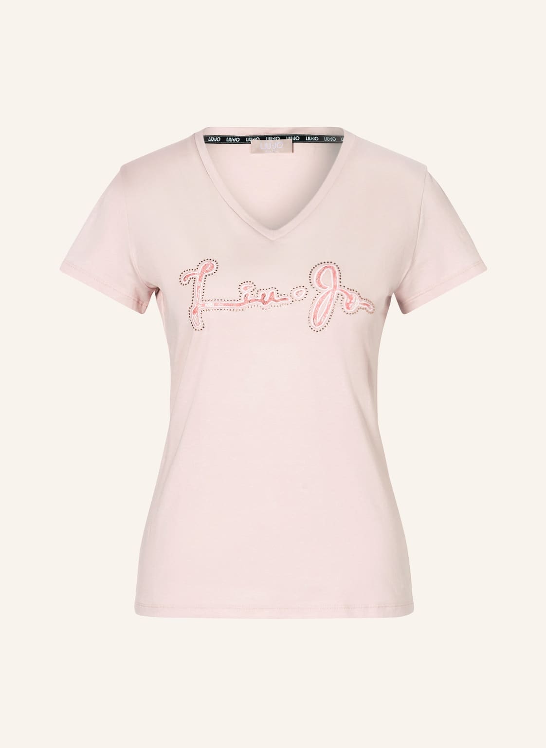 Image of Liu Jo T-Shirt Mit Schmucksteinen rosa