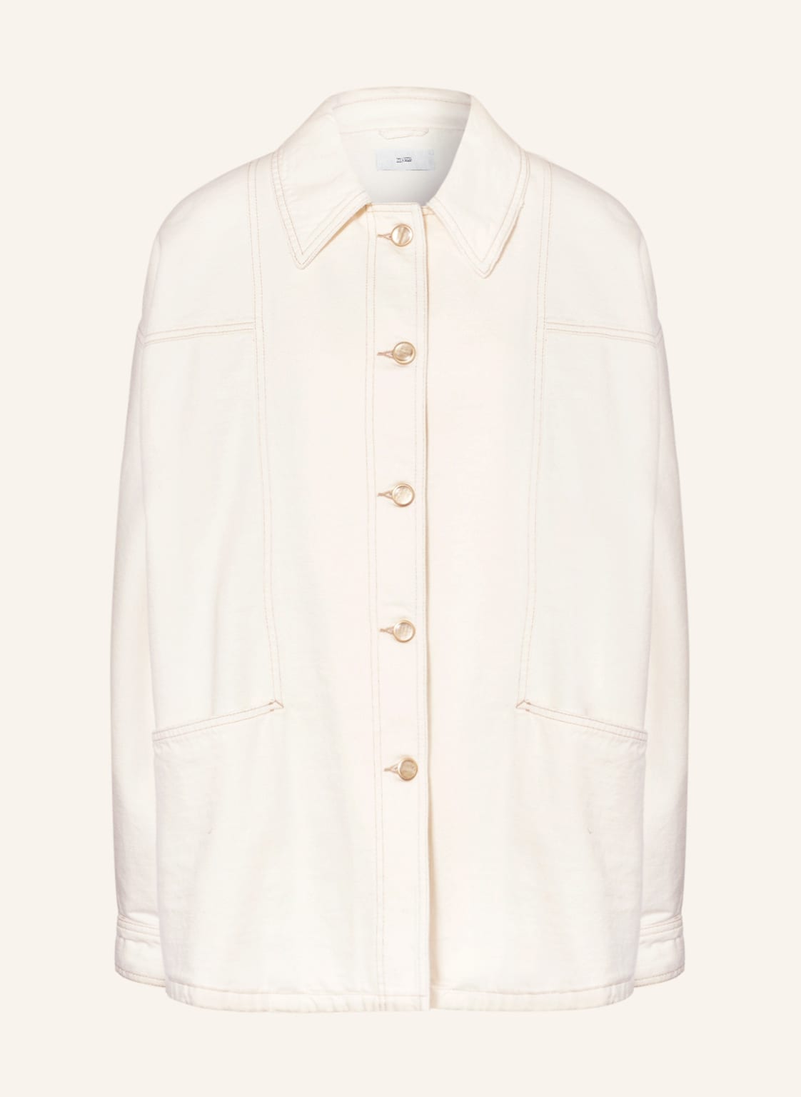 Image of Closed Oversized-Jeansjacke weiss