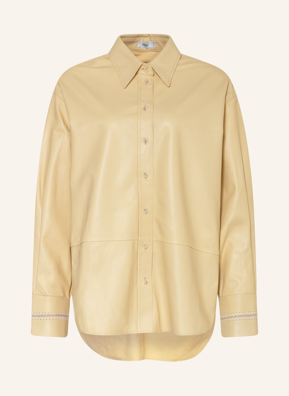 Image of Closed Leder-Overjacket gelb