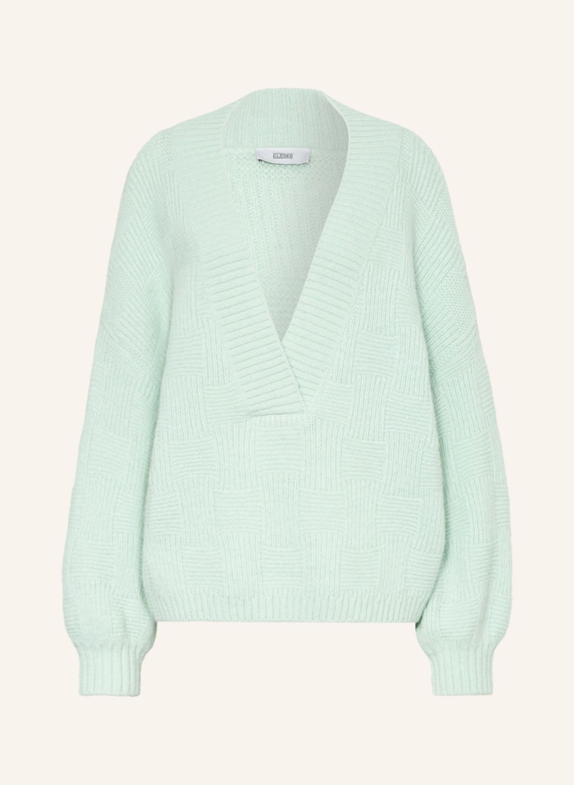 Image of Closed Pullover Mit Alpaka gruen