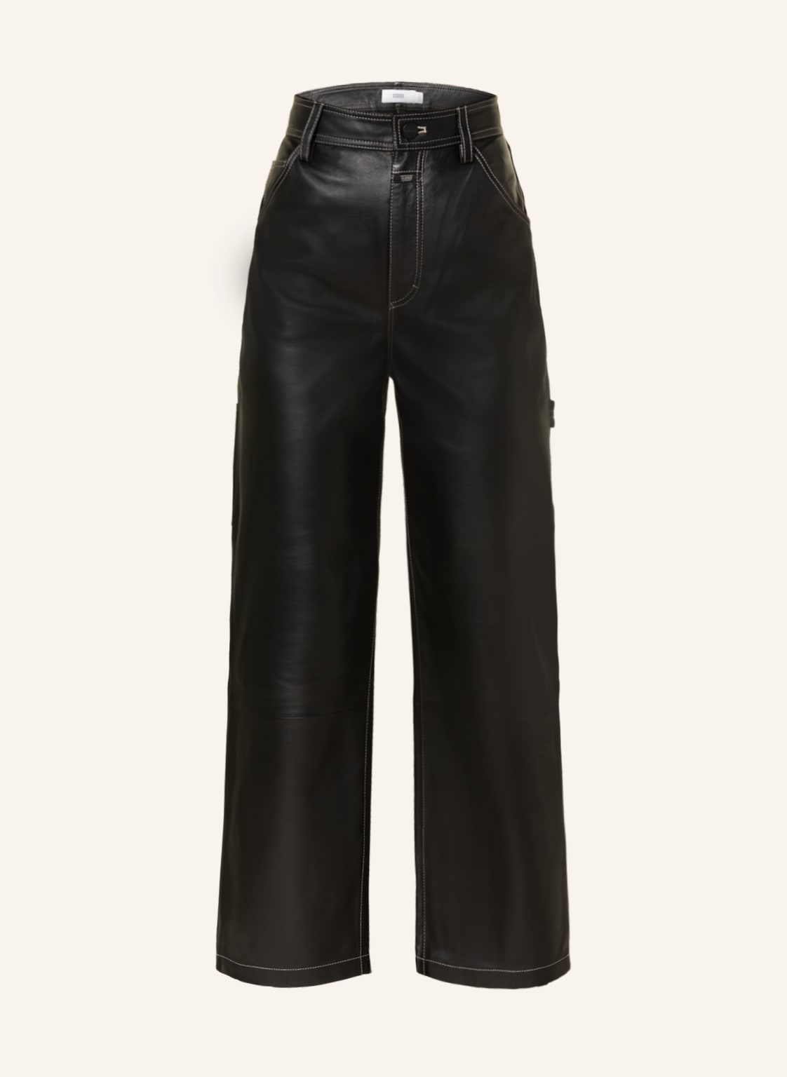 Image of Closed Lederhose Skinny Pusher schwarz