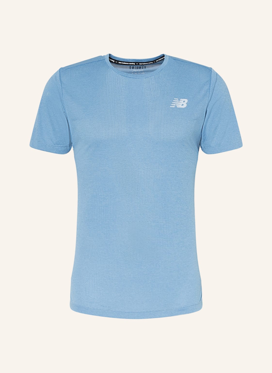 Image of New Balance Laufshirt Impact Run Aus Mesh blau