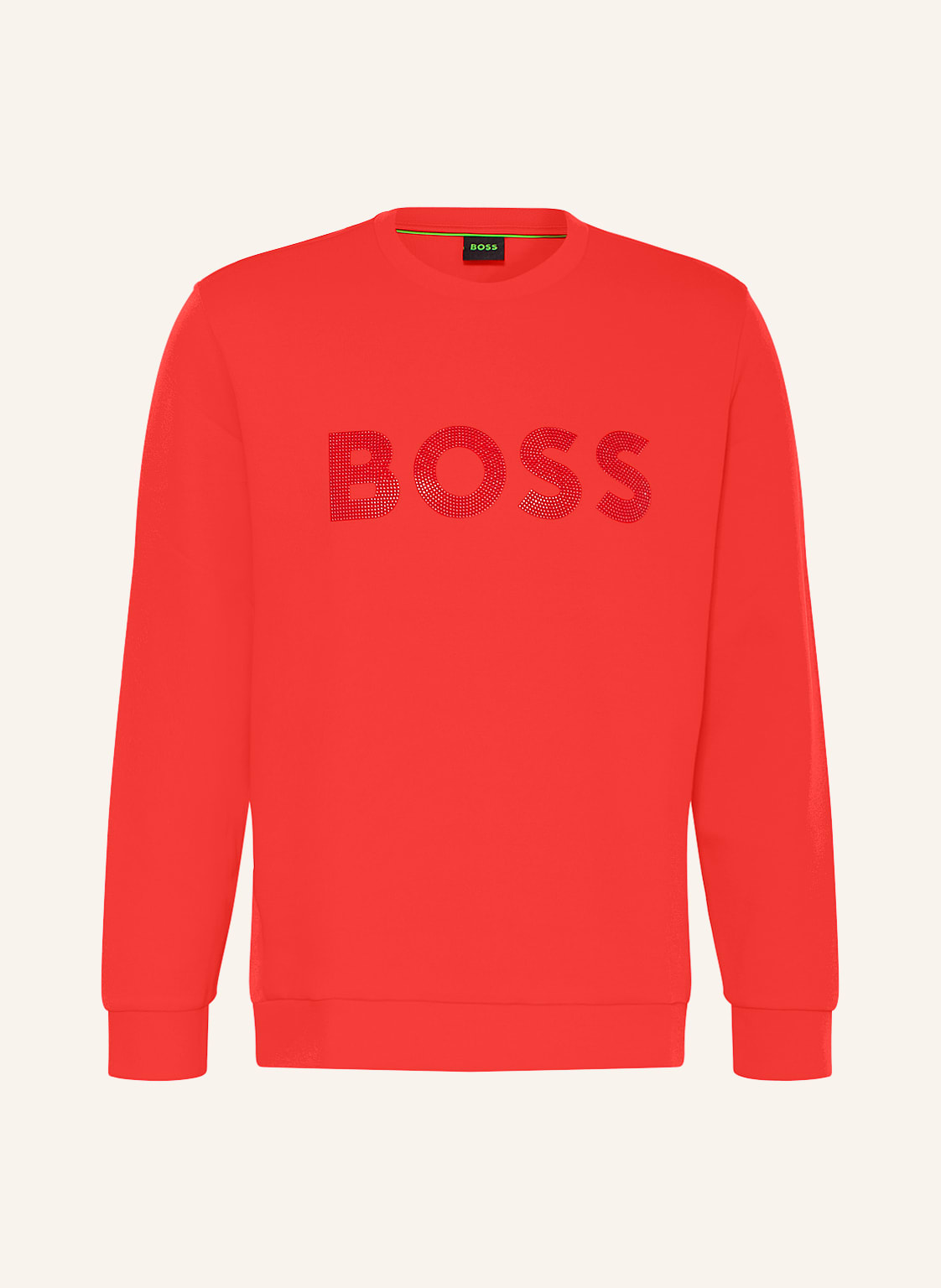 Image of Boss Sweatshirt Salbo Mit Schmucksteinen rot