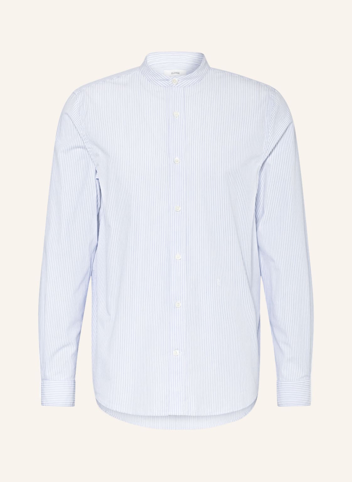 Image of Closed Hemd Regular Fit Mit Stehkragen blau