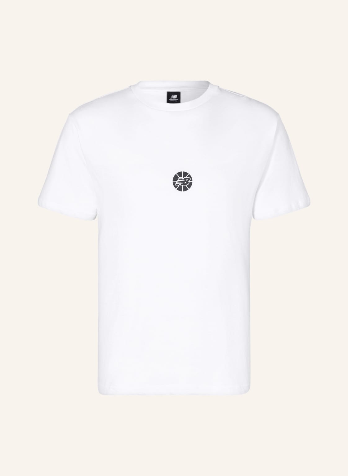 Image of New Balance T-Shirt Hoops Essentials Fundamental weiss