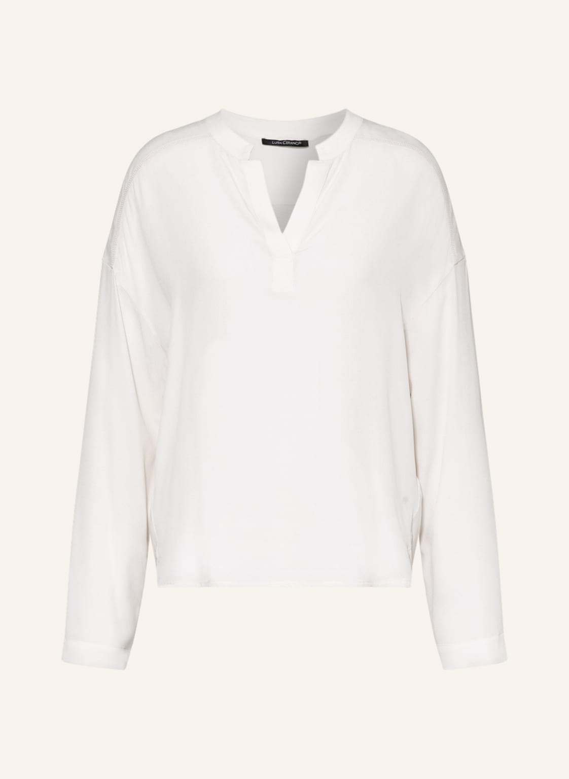 Image of Luisa Cerano Blusenshirt Im Materialmix weiss