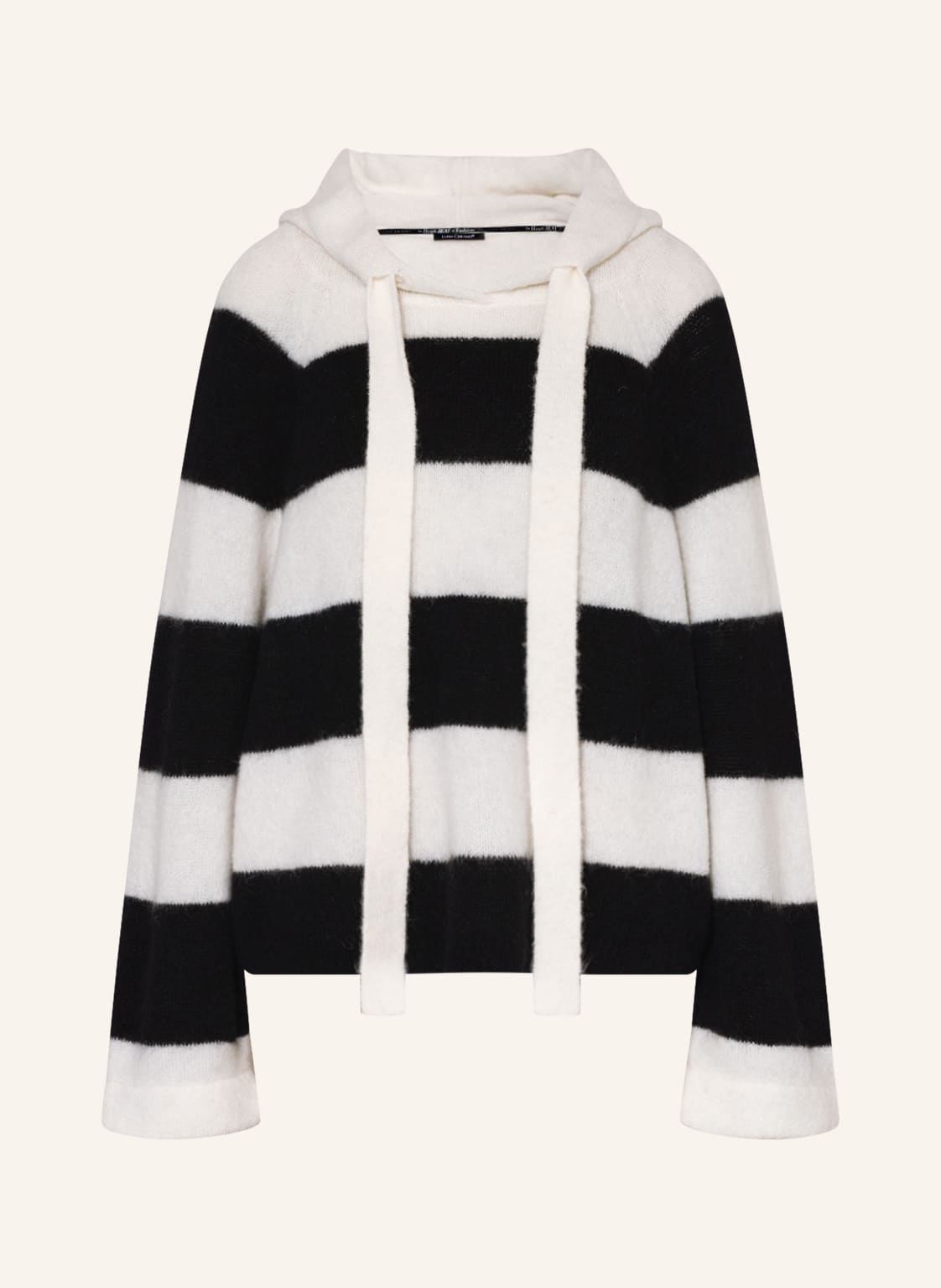 Image of Luisa Cerano Strick-Hoodie Aus Alpaka schwarz